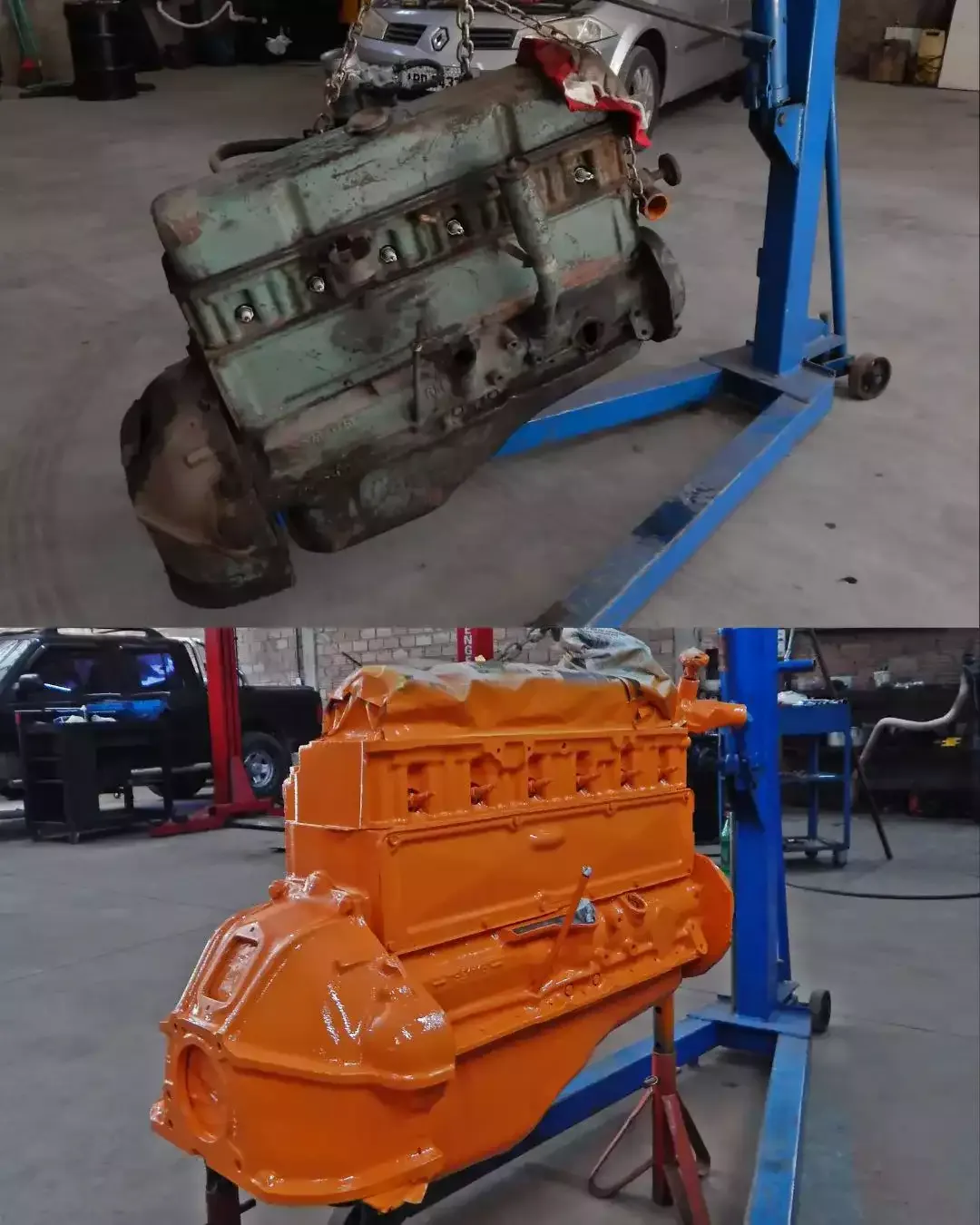 Antes e Depois do Motor